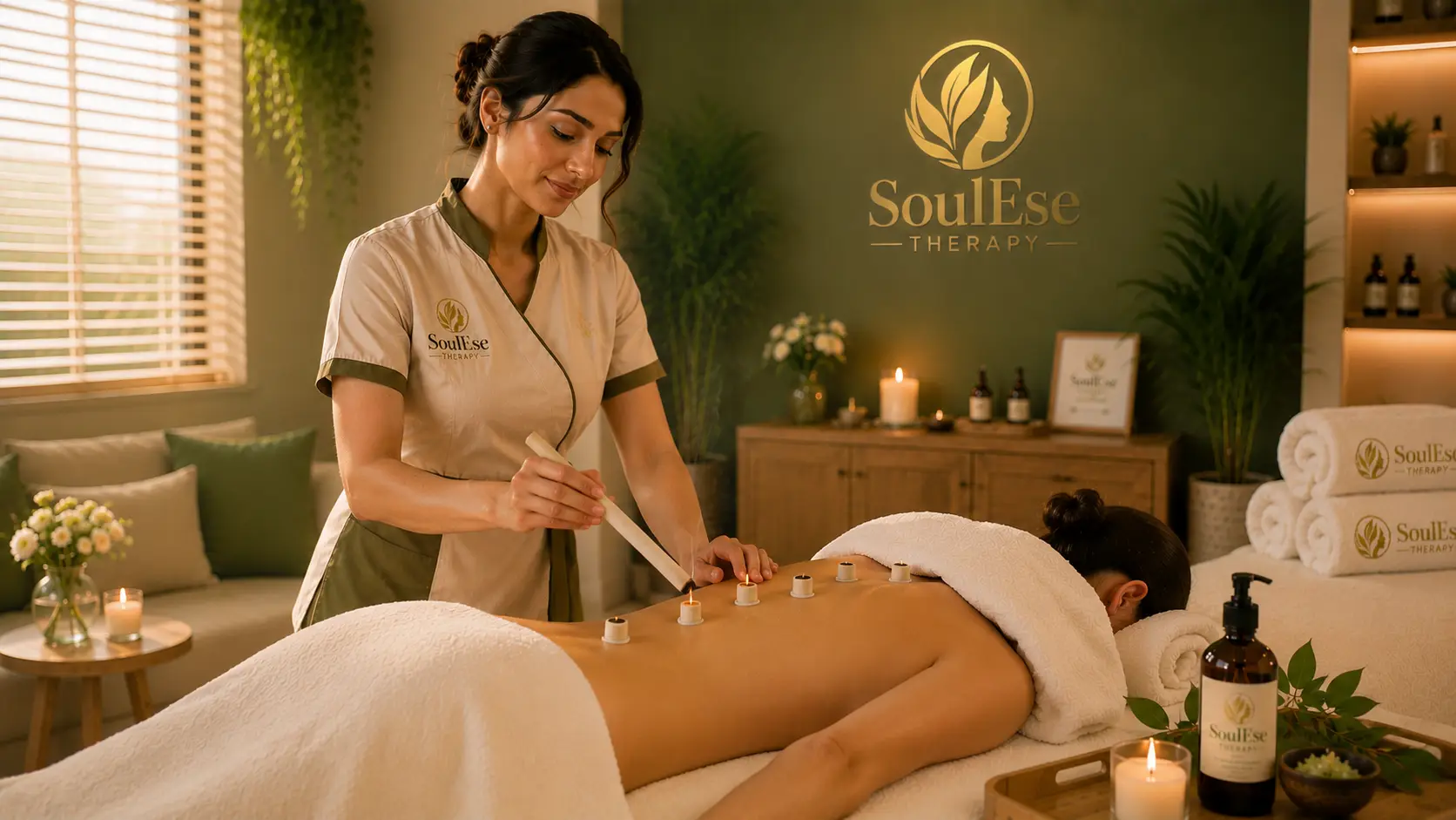 Moxa healing therapy treatment